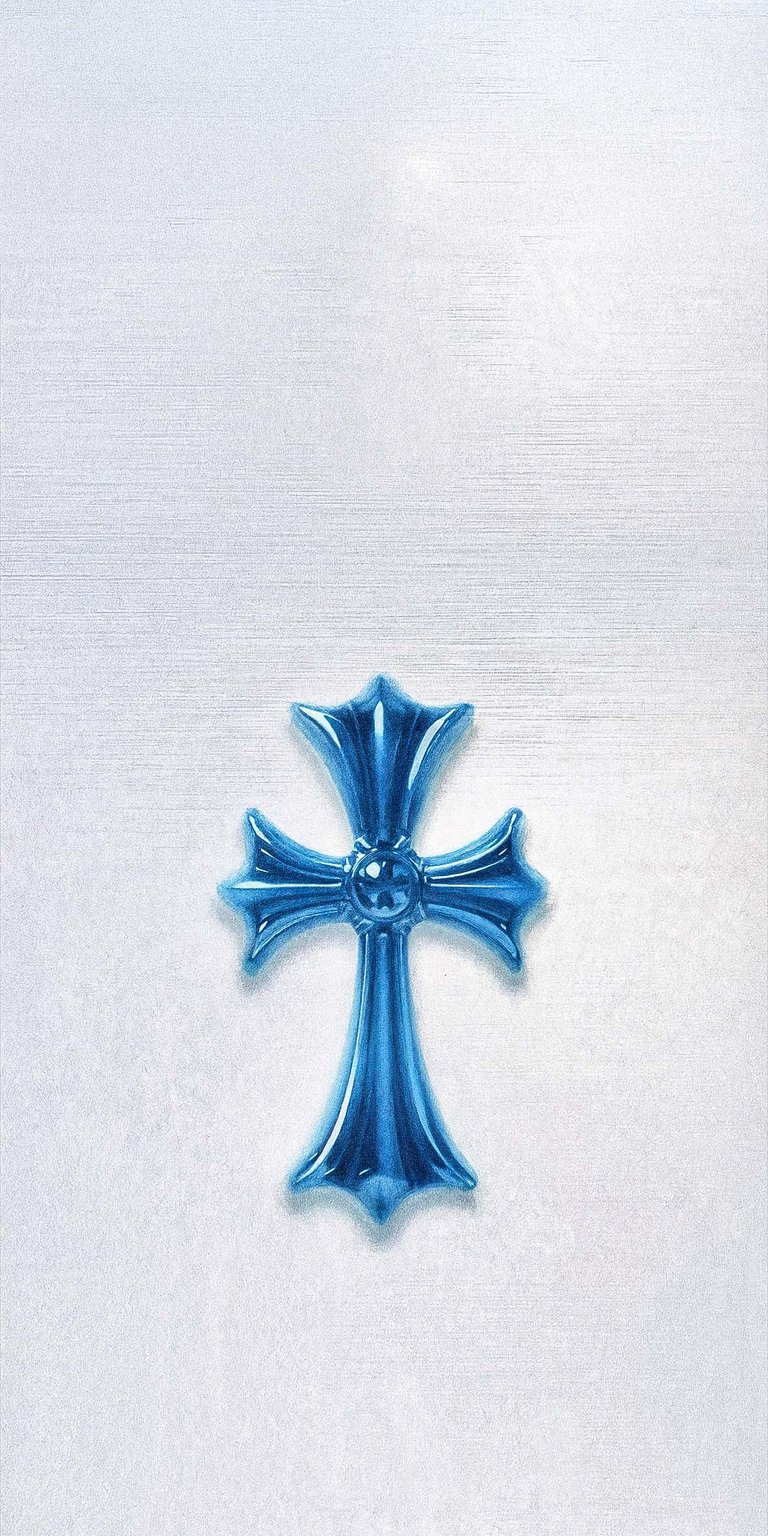 Chrome Hearts blue cross wallpaper 4K iPhone