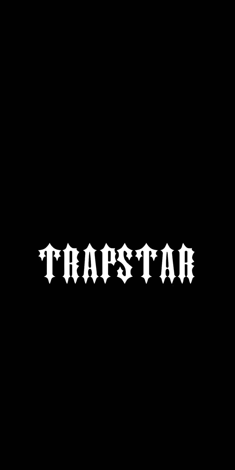 Trapstar dark logo wallpaper HD iPhone