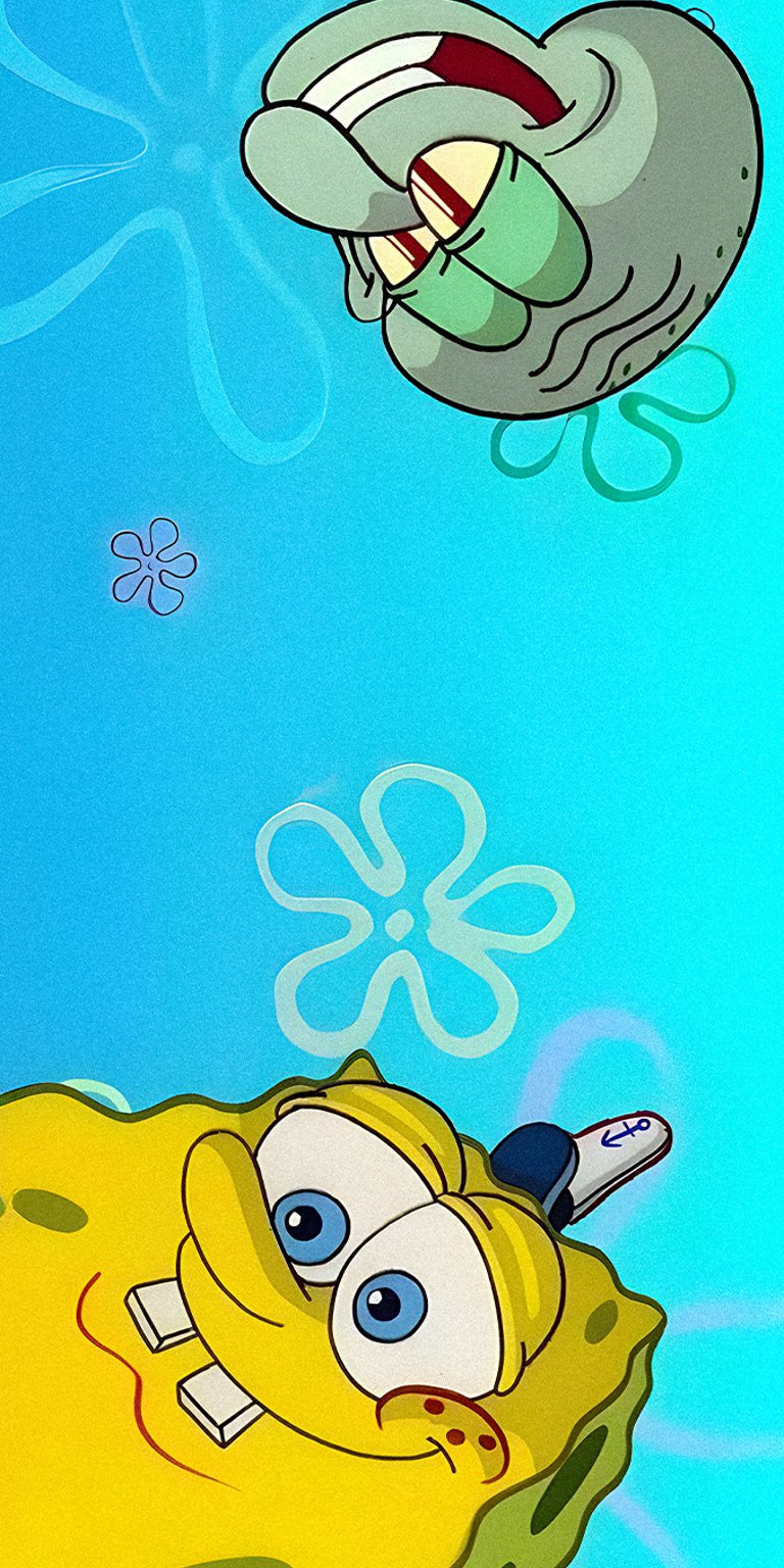 Spongebob & Squidward wallpaper iPhone