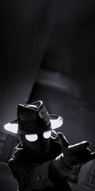 Spiderman Black Noir wallpaper iPhone 4K