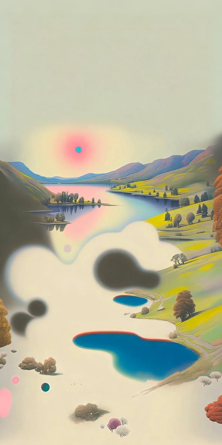 Aesthetic nature painting art wallpaper iPhone 4K