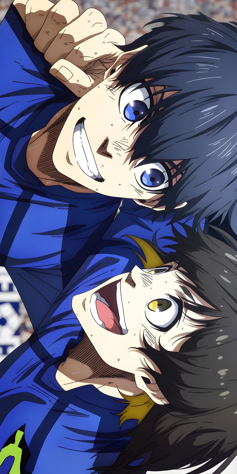 A dynamic and high-energy wallpaper featuring the protagonists Isagi Yoichi and Bachira Meguru from Blue Lock. The artwork captures their unique chemistry and "Monster" instinct, rendered in high-definition colors that bring the intensity of the Blue Lock project to your phone.