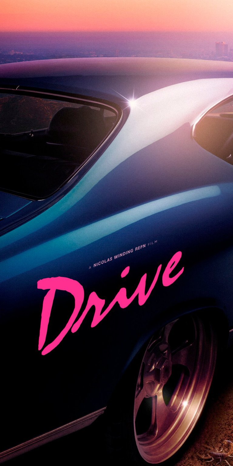 Drive movie poster rear shot of the muscle car wallpaper in HD