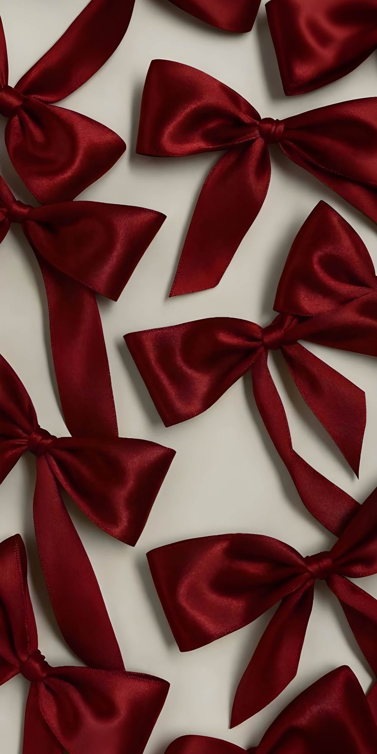 Download this stunning red bows 4K wallpaper for your iPhone today. The wallpaper features multiple satin bows with dramatic shadows and a minimalistic aesthetic.