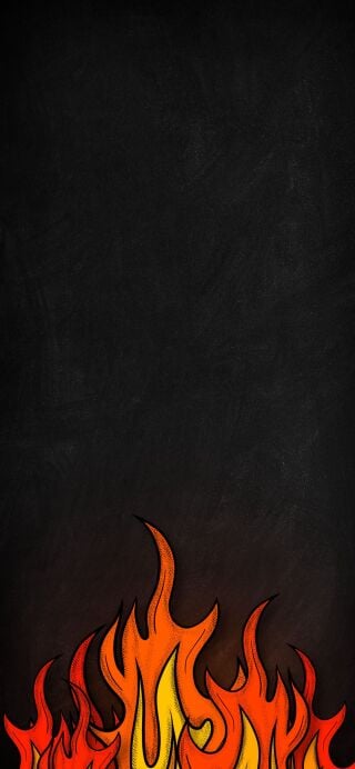 Burning up cartoon mobile wallpaper
