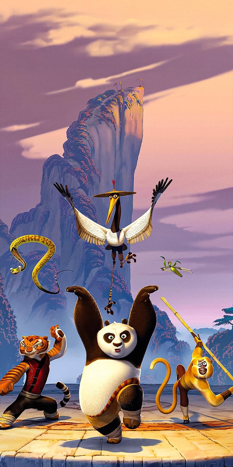 Kung Fu Panda characters 4K iPhone wallpapers