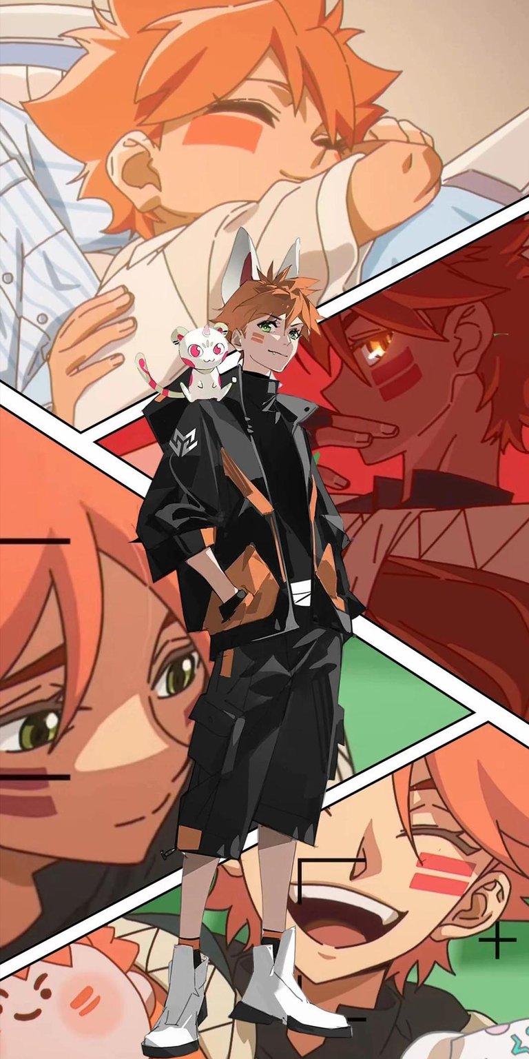 Little Johnny collage 4K wallpaper iPhone