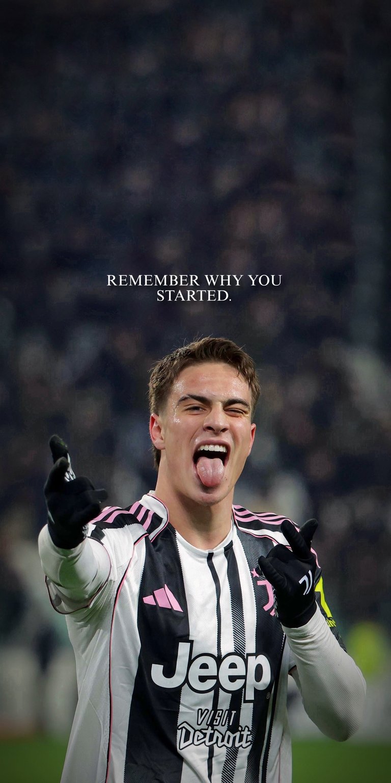 An energetic 4K live wallpaper capturing American midfielder Weston McKennie in a passionate goal celebration for Juventus F.C. Featuring the motivational text "REMEMBER WHY YOU STARTED", this dynamic wallpaper is perfect for fans of McKennie and Serie A football.