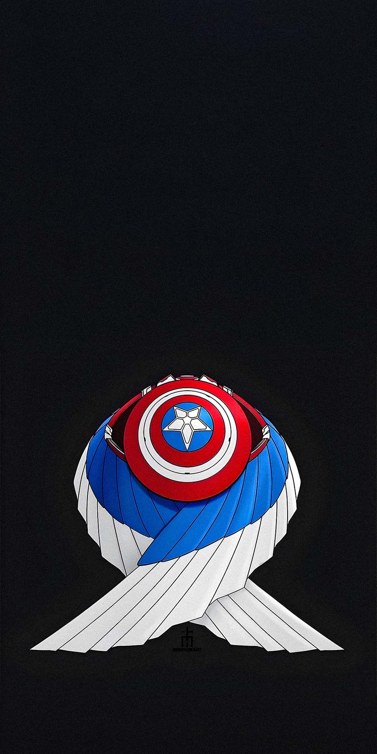 Captain America Shield and Wings Wallpaper
