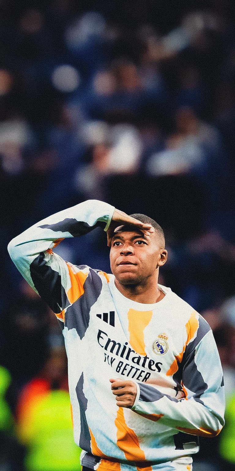 Mbappe of Real Madrid Posing Wallpaper