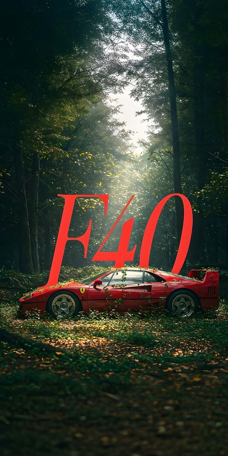 F40 in nature wallpaper HD iPhone