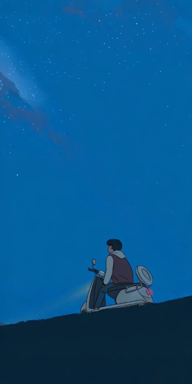 Seiji Amasawa riding the scooter wallpaper iOS 4K