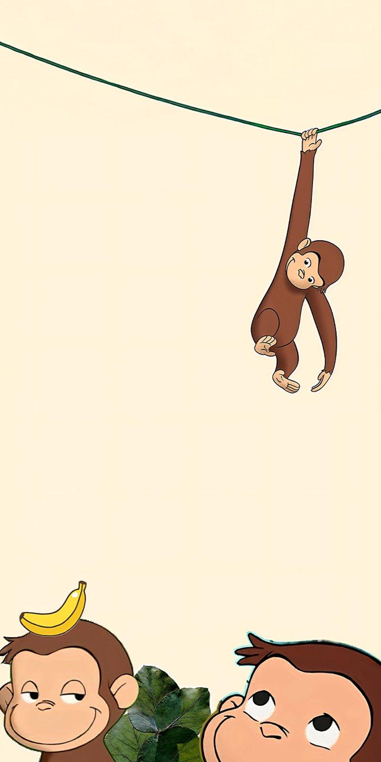 Curious George monkey wallpaper iPhone 4K
