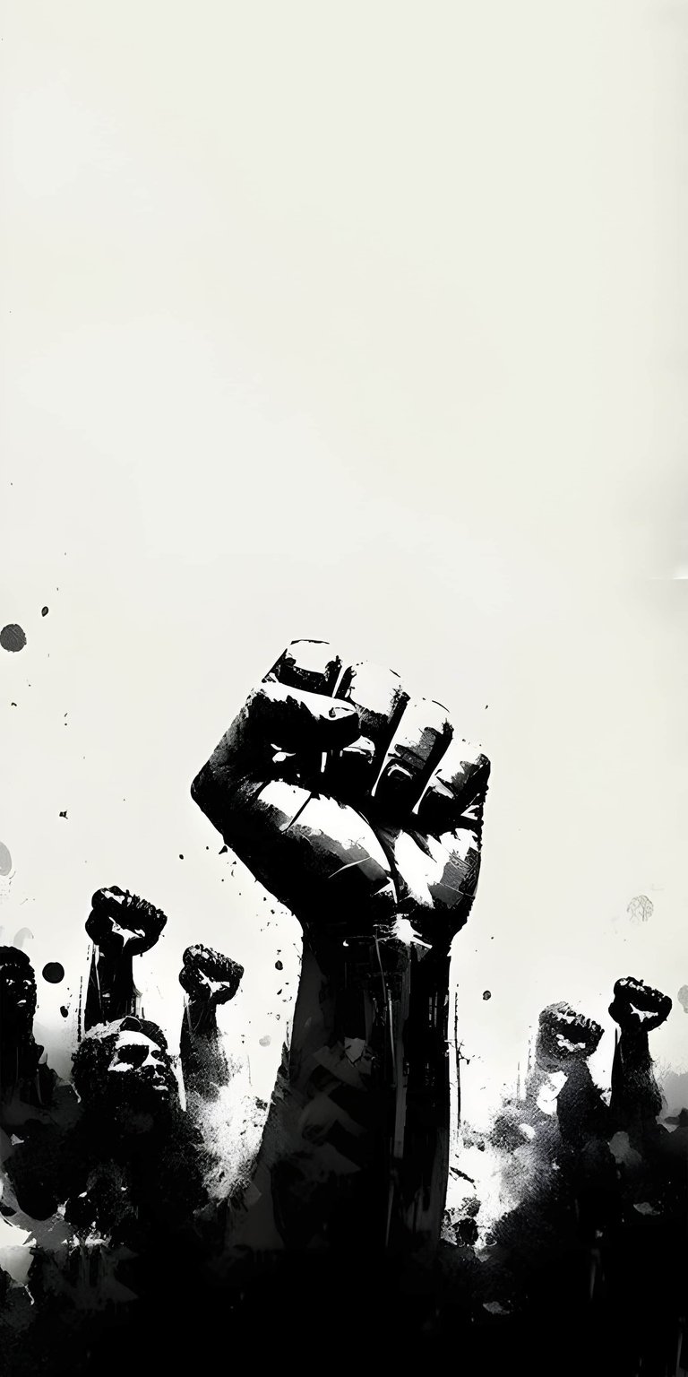 High-contrast silhouettes of raised fists define this 4K wallpaper. Use this Aesthetic wallpaper to add a meaningful touch to your iPhone display.