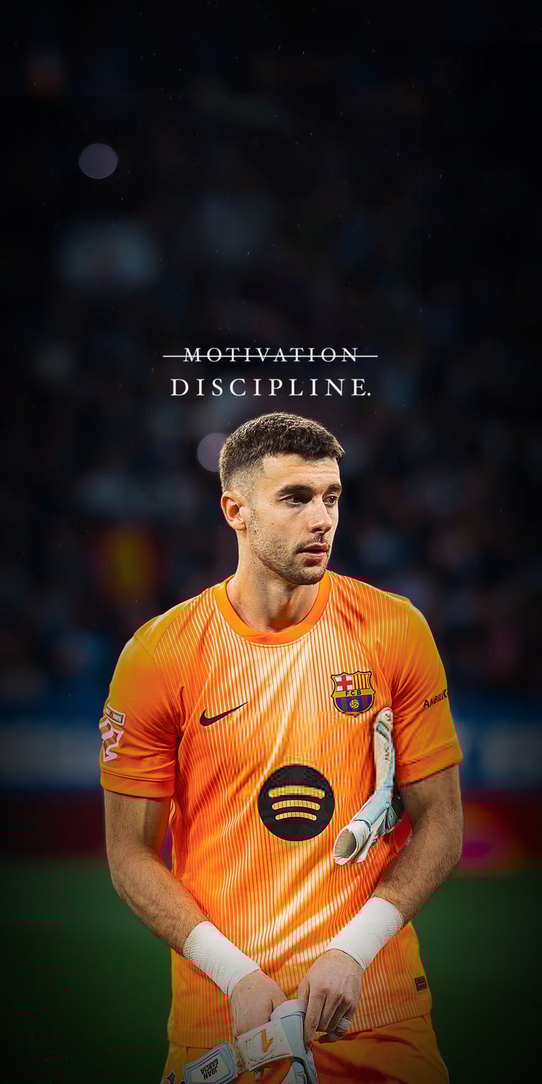 This powerful 4K wallpaper features goalkeeper Joan Garcia in his vibrant orange kit, symbolizing the ultimate discipline and focus required between the posts. Perfect for your iPhone, this wallpaper uses high-contrast lighting to highlight the intensity of the Espanyol star.