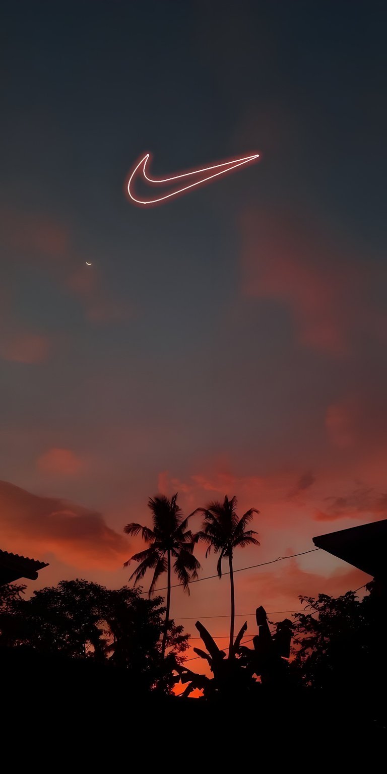 Nike logo in the sky wallpaper iPhone