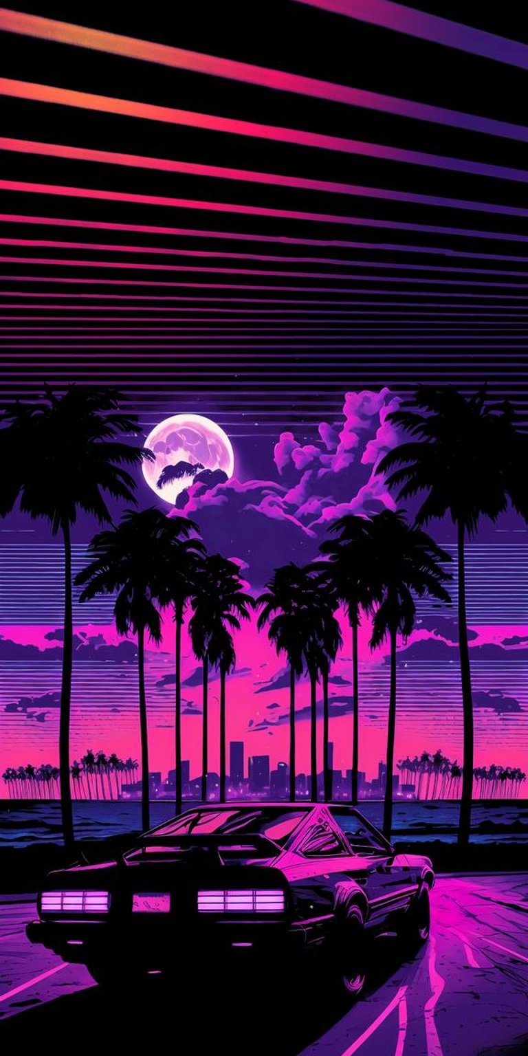 Nature purple art view iPhone wallpaper