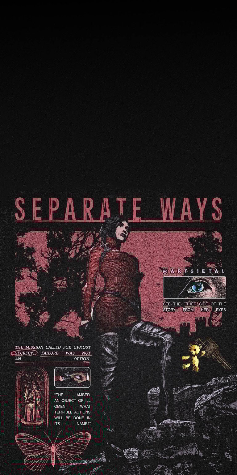 Enhance your lock screen with this Resident Evil Ada Wong 4K wallpaper featuring cinematic textures and dark rose aesthetic. This high-resolution mobile wallpaper captures the iconic "Separate Ways" vibe for any iPhone or Android device.