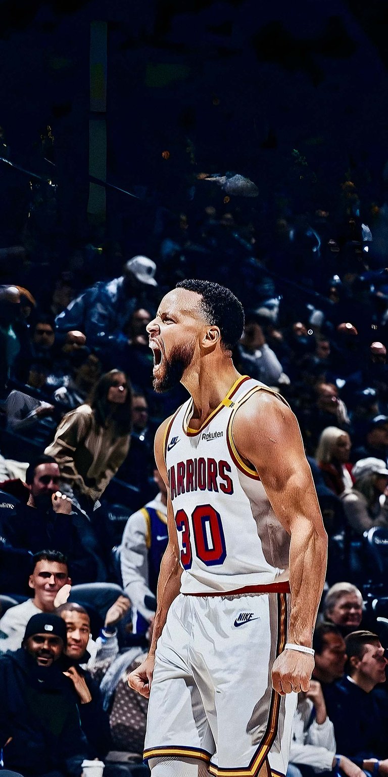 Stephen Curry Celebrating Wallpaper HD mobile