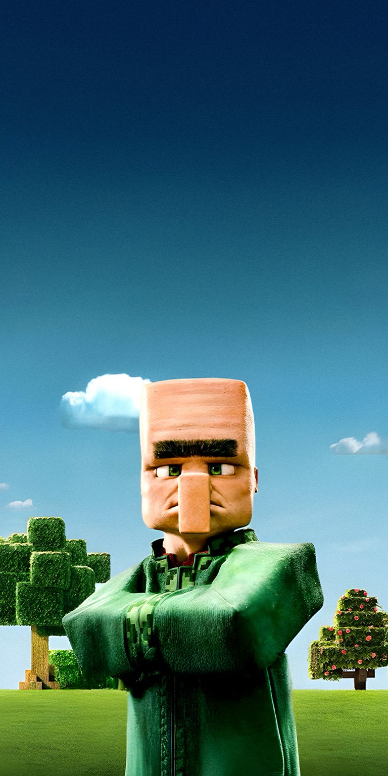 Villager Minecraft Movie wallpaper for iPhone HD