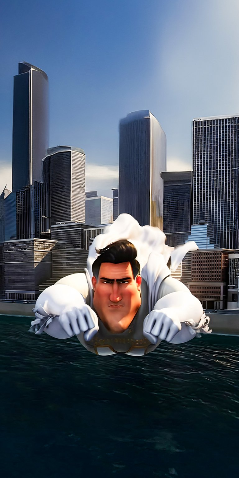 Metro Man flying wallpaper iPhone HD