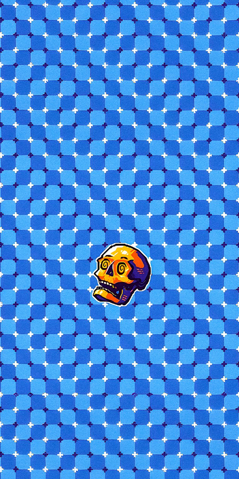 Skull hypnotic wallpaper iPhone 4K