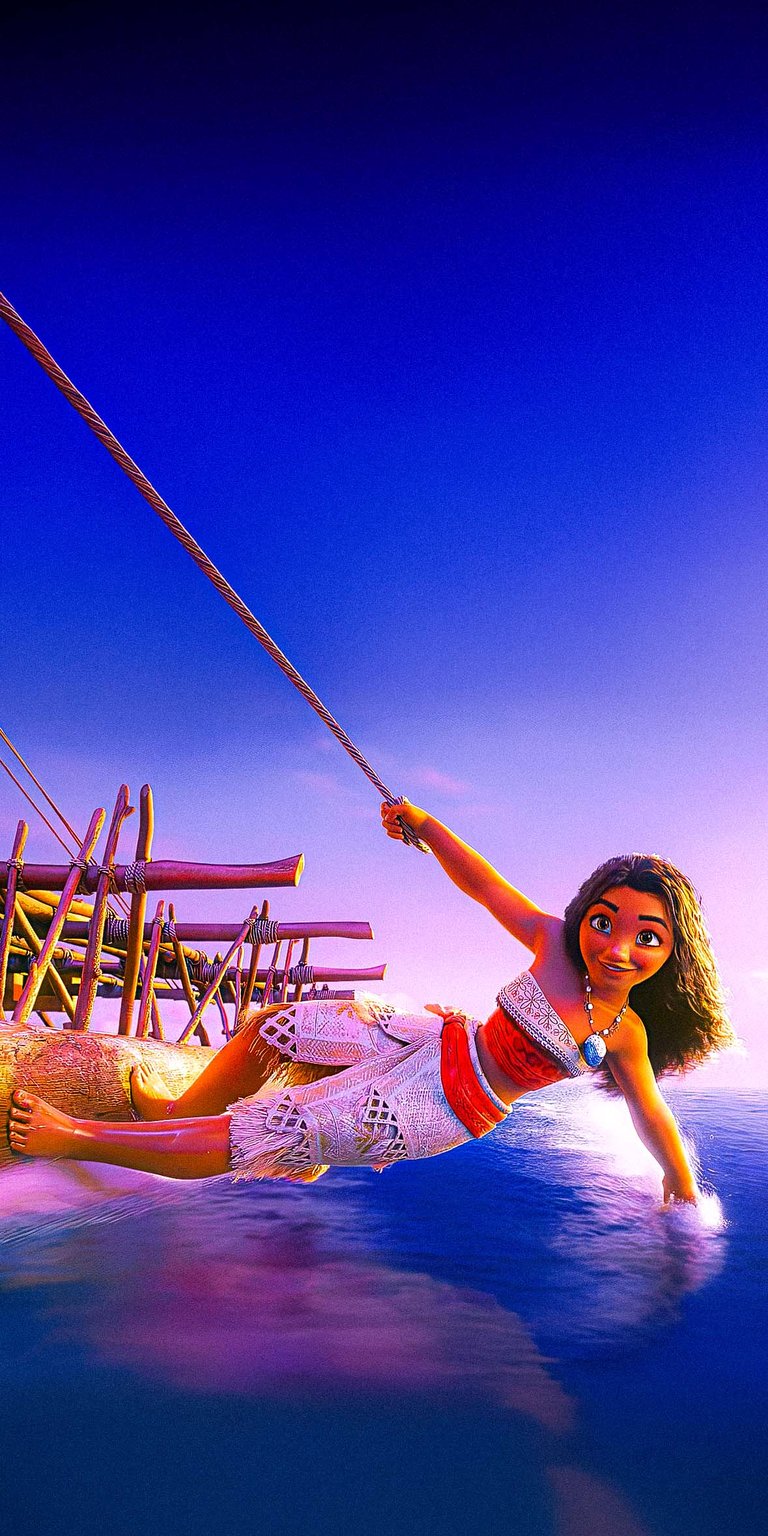 Moana on the Boat Wallpaper for iPhone