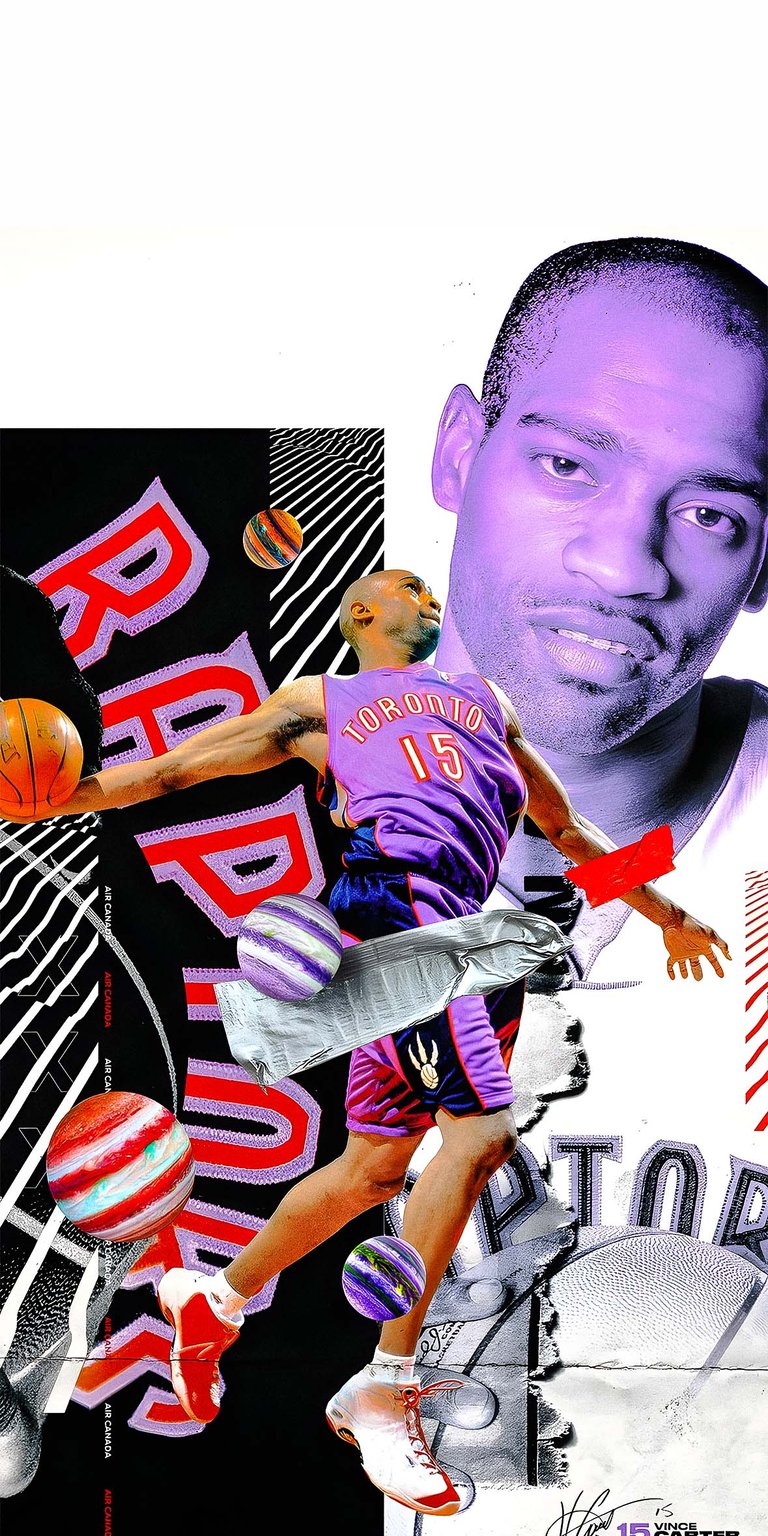 Vince Carter dunk collage 4k wallpaper