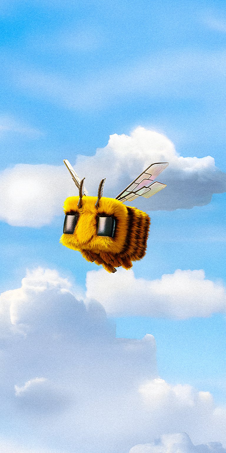 The bee Minecraft The Movie wallpaper for iPhone