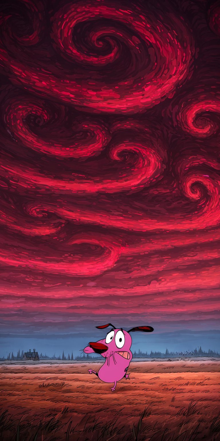Courage the Cowardly Dog phone wallpaper 4K