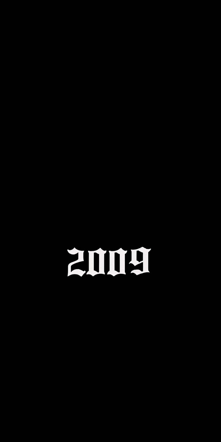 Year 2009 Dark Wallpaper for iPhone