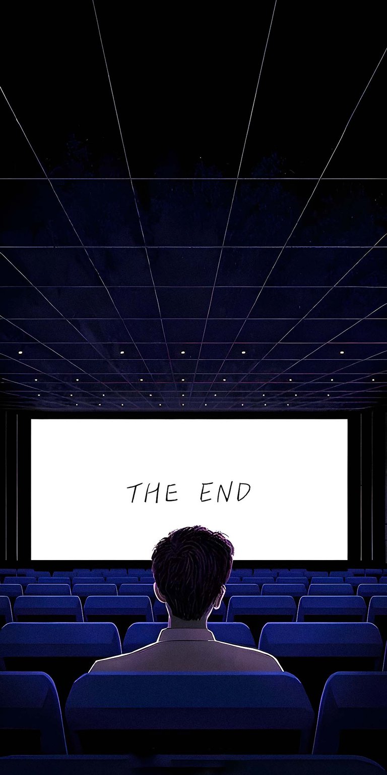 The End cinema screen wallpaper for iOS HD