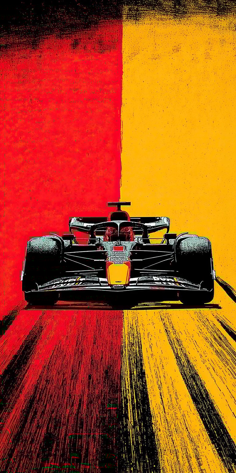 Red Bull Racing car art wallpaper for Phone HD