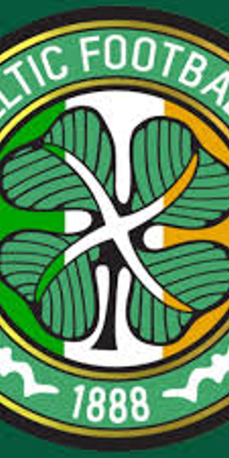 Celtic Football Club wallpaper for iPhone featuring the iconic green and white crest on a clean dark background. This Minimalist wallpapers style wallpaper delivers a bold color contrast, flat lighting, and a strong, classic sports identity wallpaper.