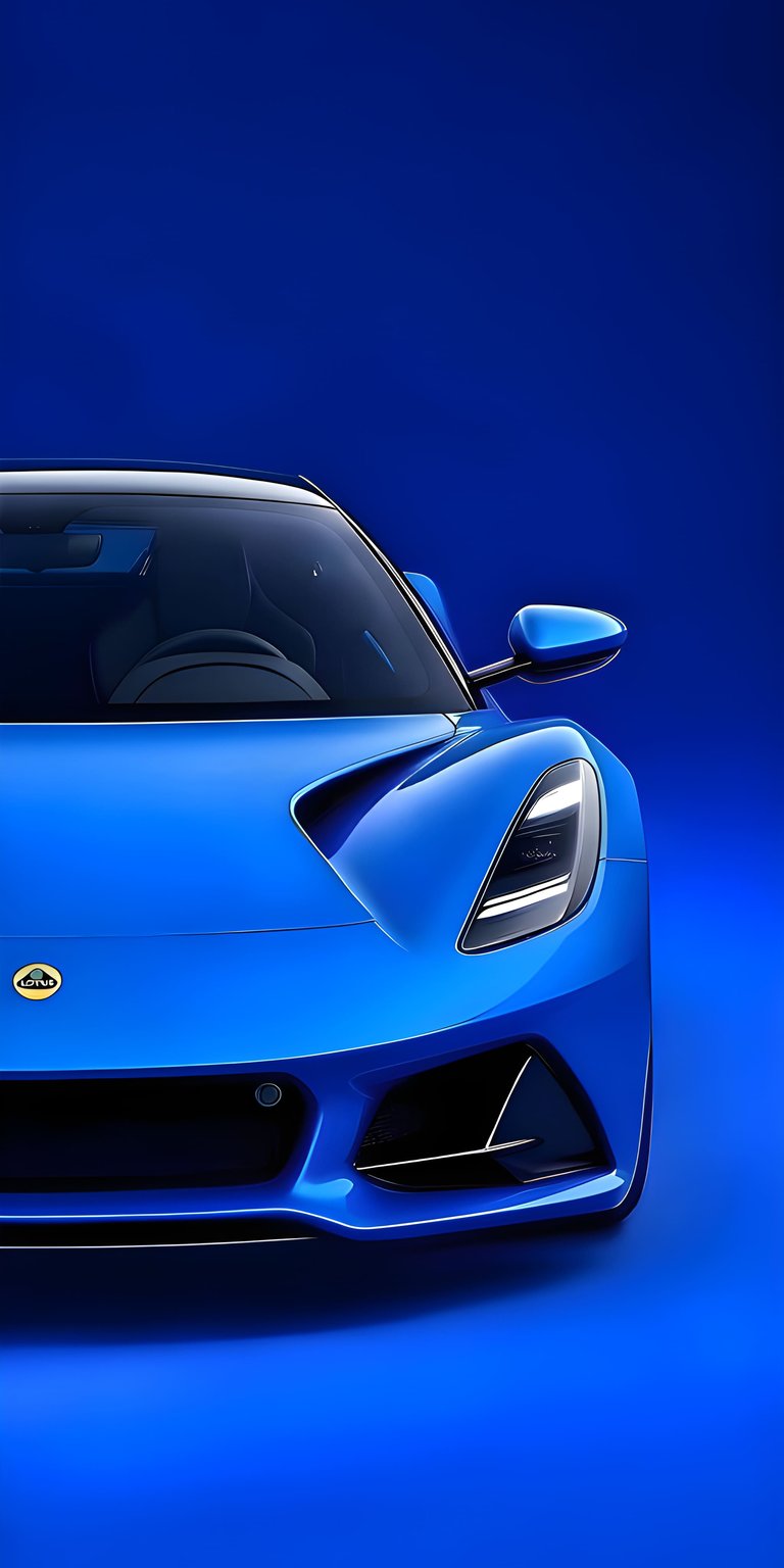 This stunning Blue Lotus Emira 4K static wallpaper captures the sleek aerodynamic lines of the modern sports car against a vibrant blue background. Designed specifically as an aesthetic wallpaper for iPhone, it features high-contrast lighting and a minimalist studio composition that makes your mobile screen pop.