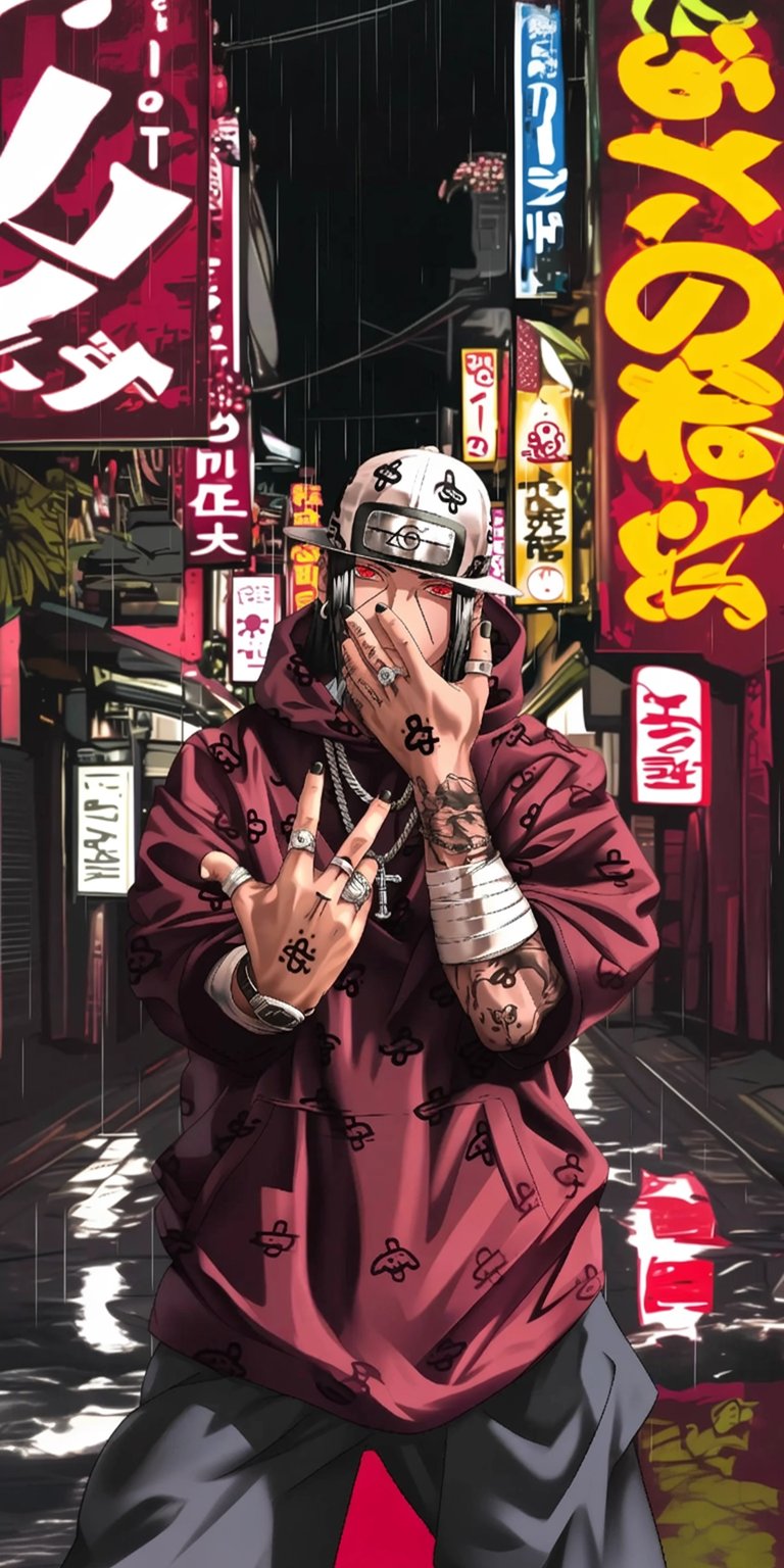 Itachi Uchiha street art iPhone wallpaper HD