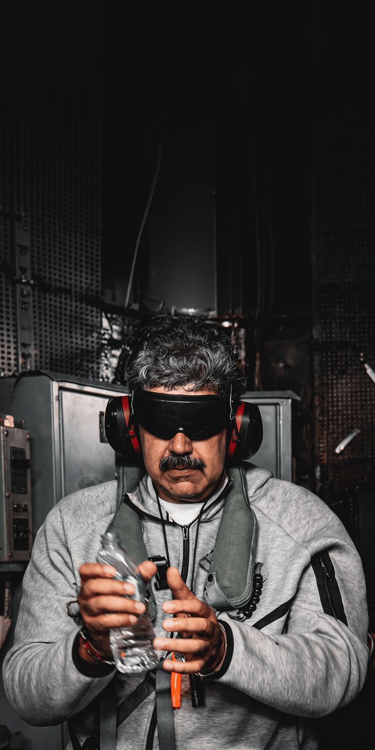 A sharp, centered shot of Dr Disrespect prepared for battle. This high-resolution wallpaper highlights the detailed textures of his tactical gear and signature black mullet. Capturing the intensity of the world's most entertaining streamer, this vertical 4K image is optimized for OLED displays and dark mode enthusiasts.