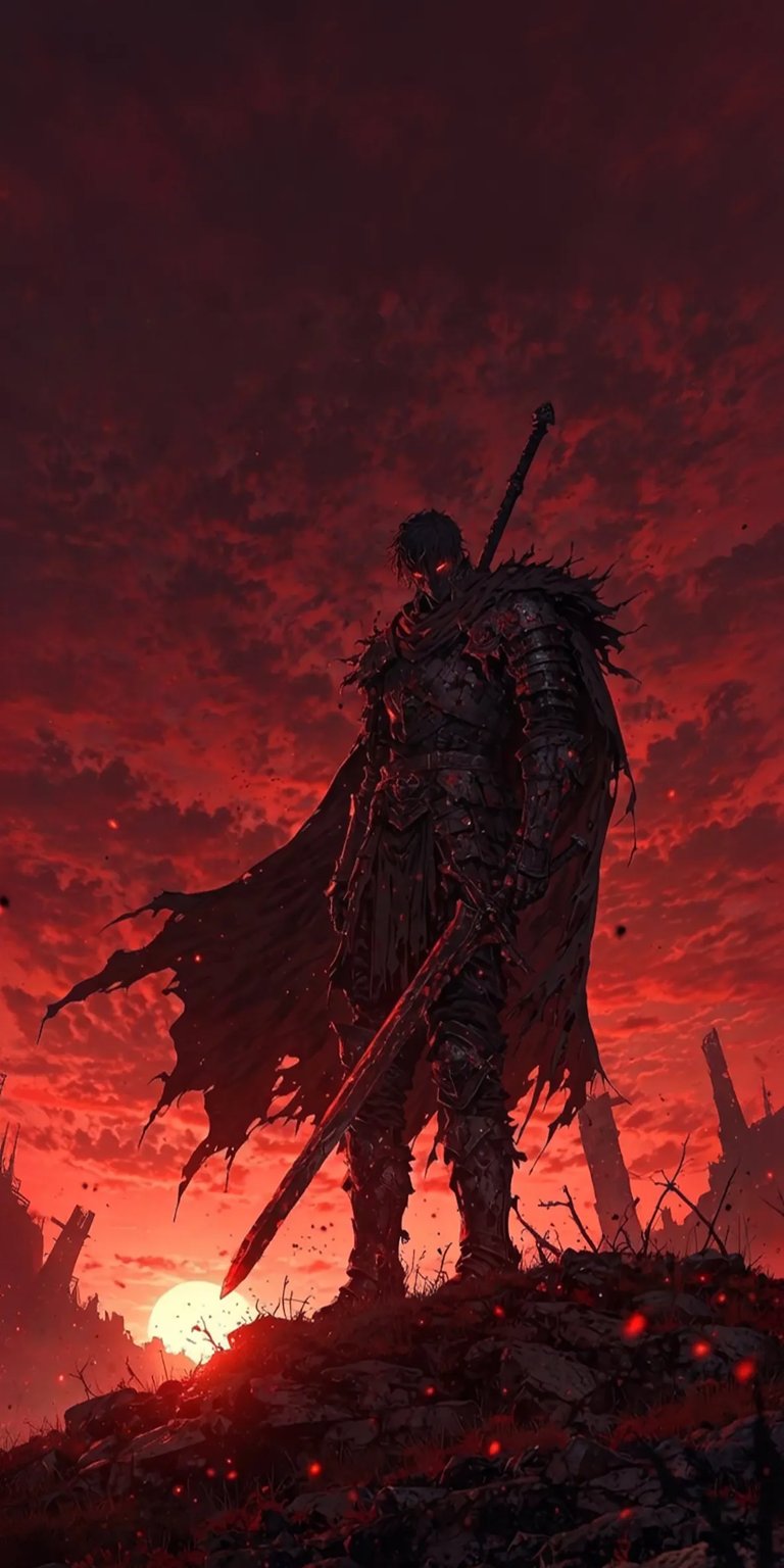 Knight warrior war fantasy iPhone wallpaper HD