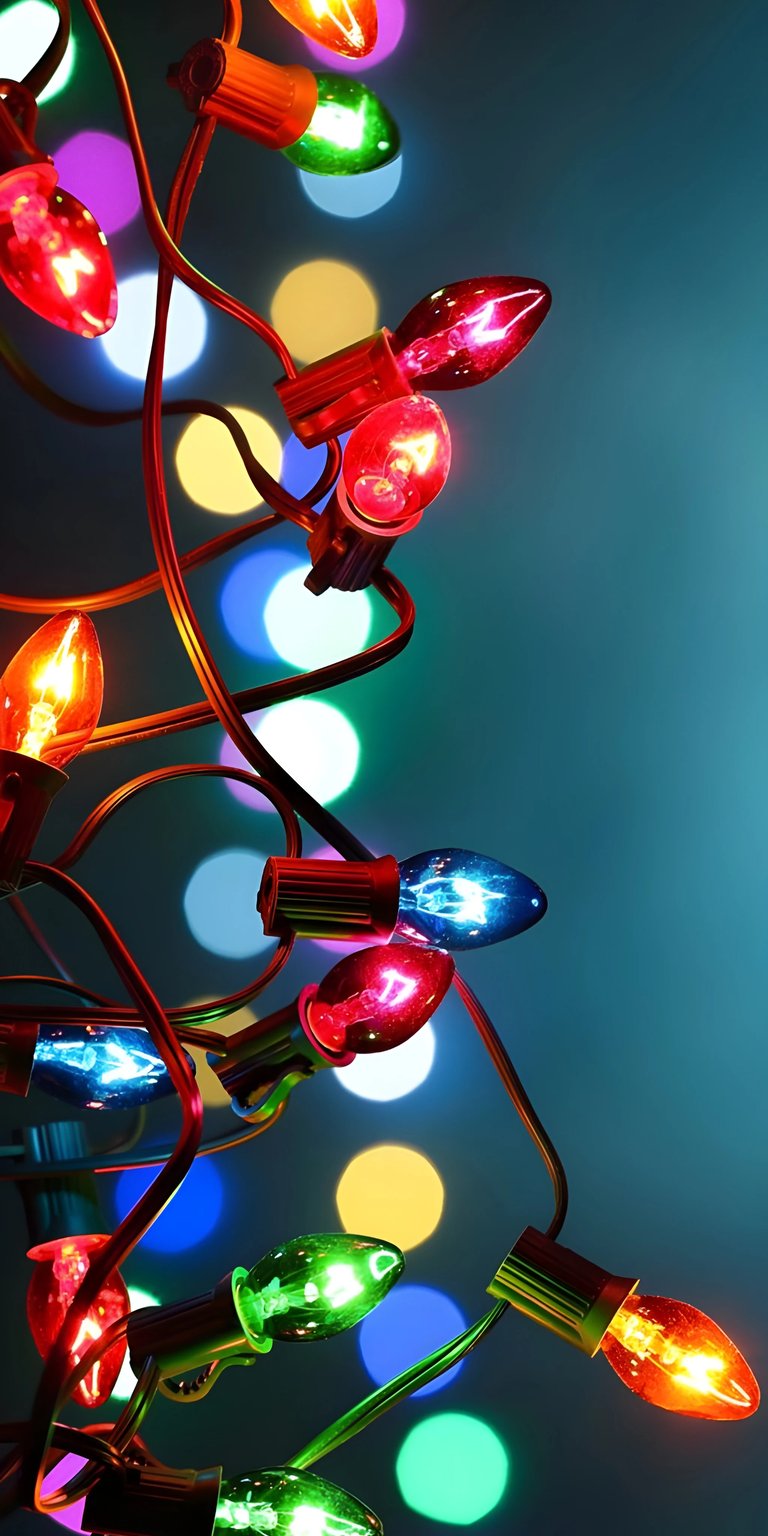 Brighten your iPhone with this festive 4K Christmas lights wallpaper, featuring vibrant bulbs of red, blue, and green against a soft bokeh background. This dazzling wallpaper captures the holiday spirit with glowing bulbs and winding wires.