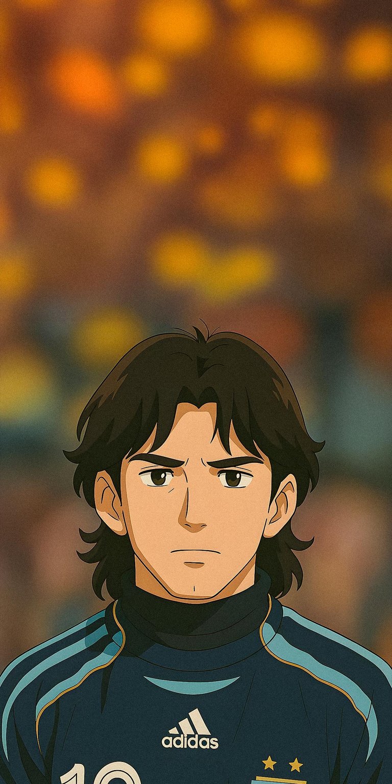 Messi in Ghibli Style Wallpaper for Phone