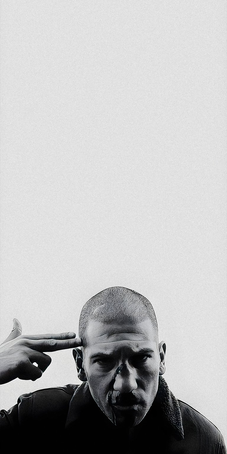 Shane Walsh gun hand sign on his head portrait wallpaper