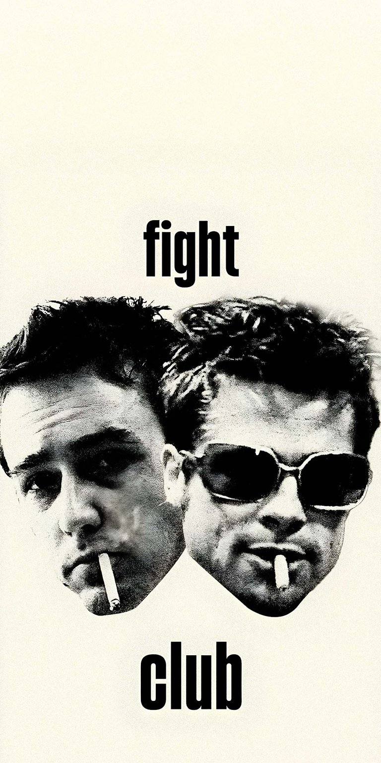 Fight Club movie poster face collage wallpaper