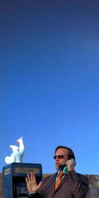 Saul Goodman in Better Call Saul on the phone wallpaper 4k