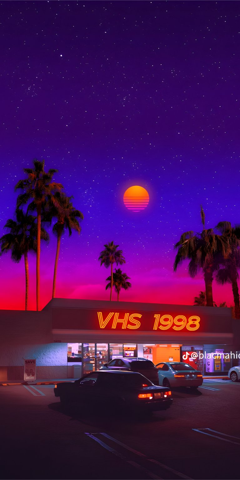 Retro VHS 1998 parking wallpaper iPhone