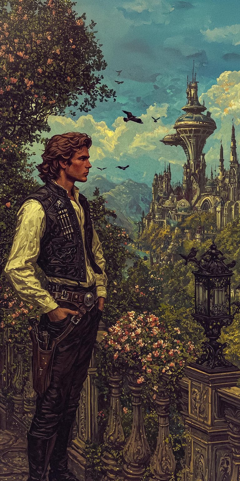 Han Solo Star Wars art iPhone wallpaper 4K