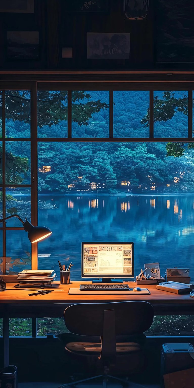 Productive office desk wallpaper iPhone HD