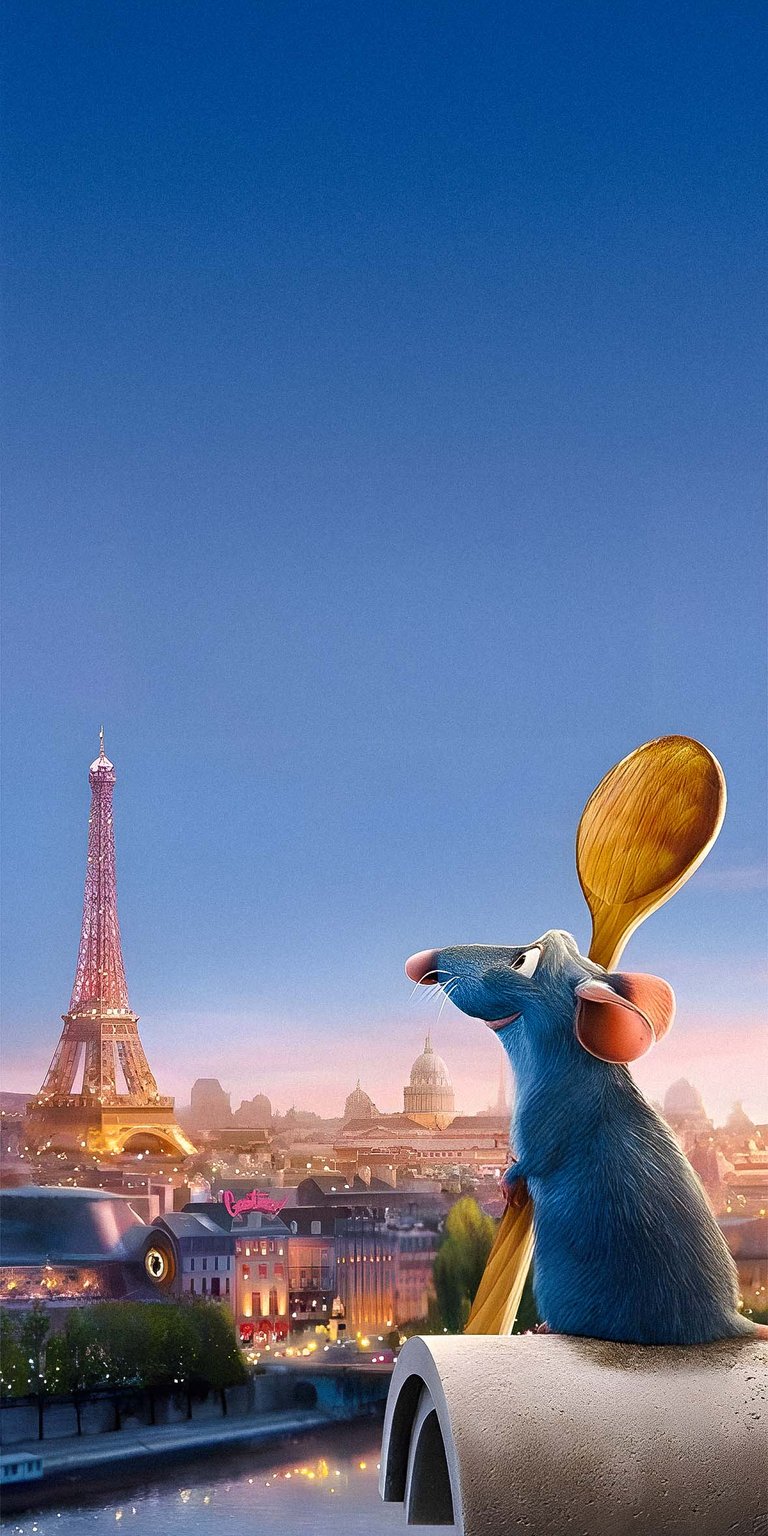 Remy in Paris holding a spoon wallpaper in 4k
