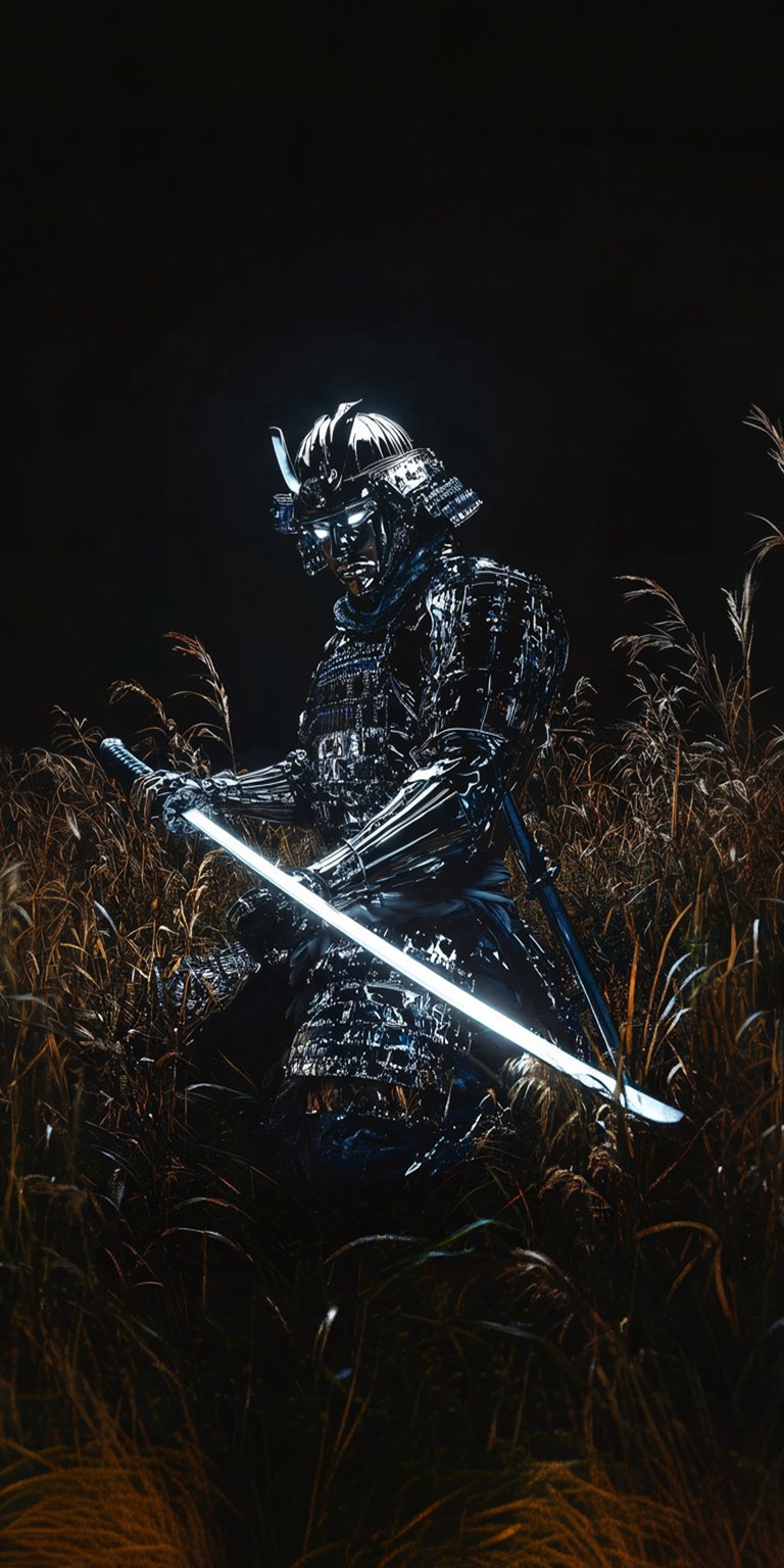 Samurai warrior in dark iPhone wallpaper HD