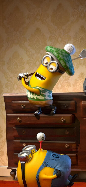 Minion playing golf matching 4K wallpapers