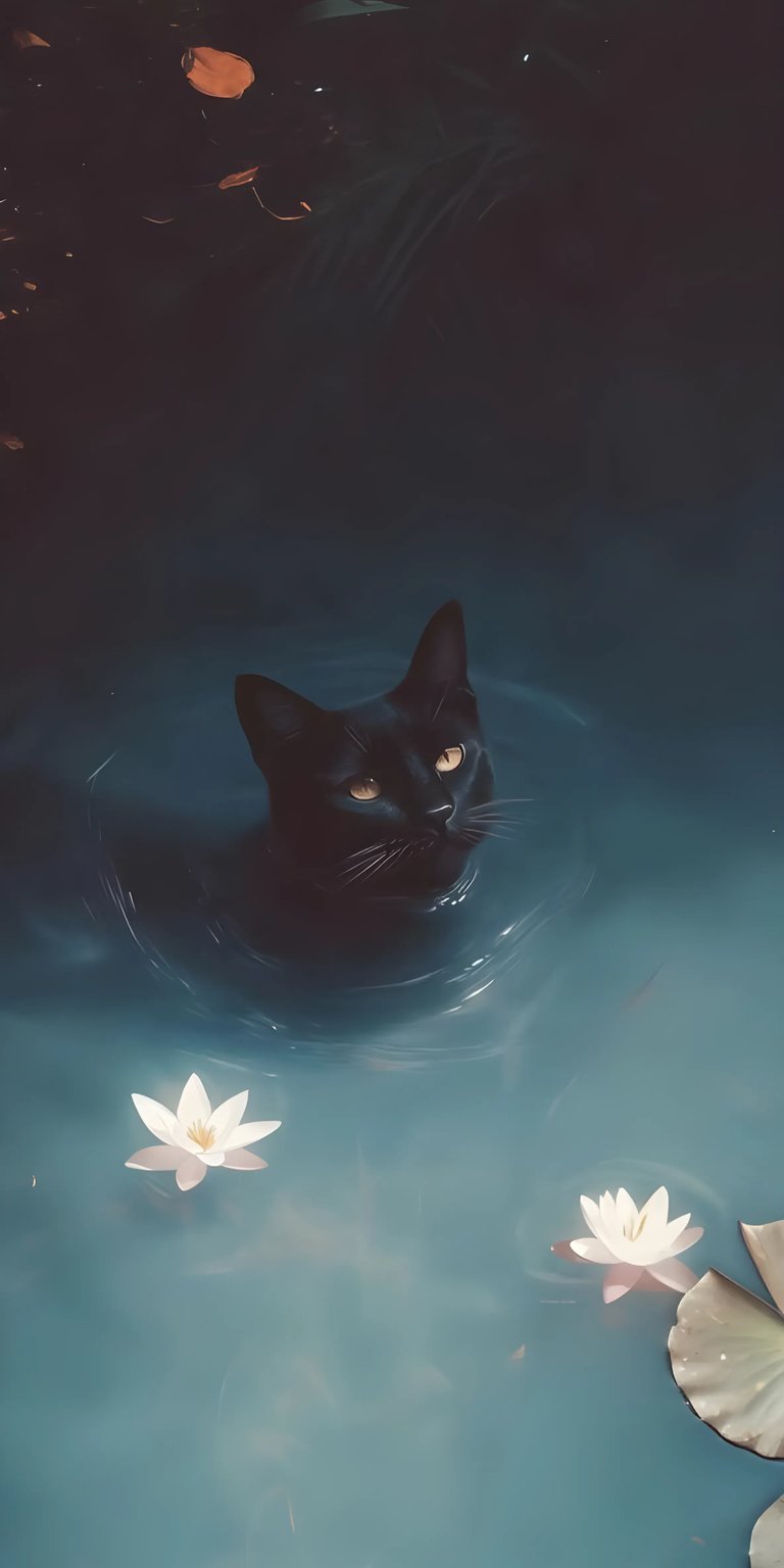 Black cat wallpaper iOS HD